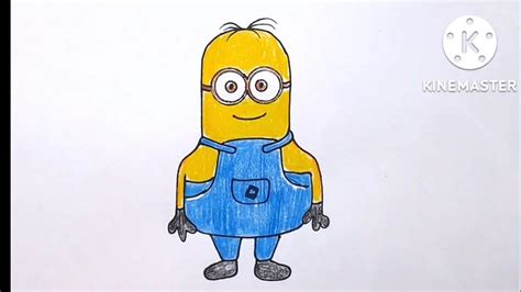 How To Draw Minion Easy Minion Drawing Step By Step Youtube