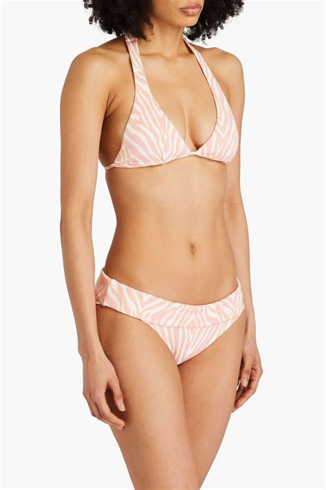 HEIDI KLEIN Palermo Zebra Print Stretch Jacquard Low Rise Bikini Briefs THE OUTNET