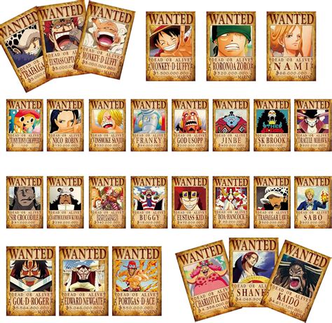 Amazon de FISH DRAGATE 28 Stück Anime One Piece Poster 7 8 x 11 2 Zoll