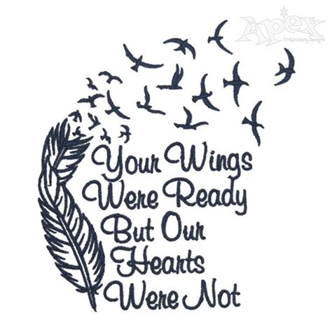 Your Wings Were Ready Embroidery Design Apex Embroidery Designs