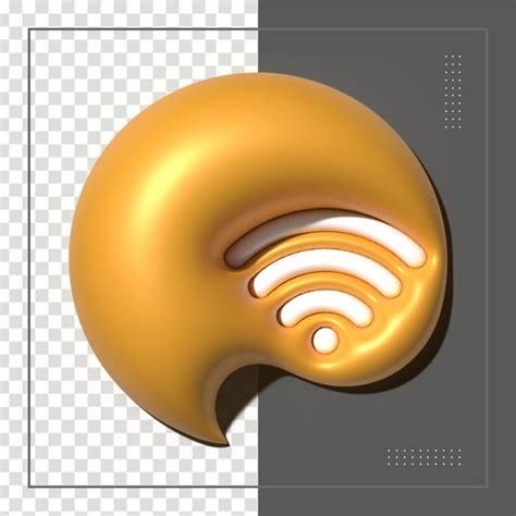 Sinal de wi fi de rede sem fio realista de renderização 3d PSD Premium