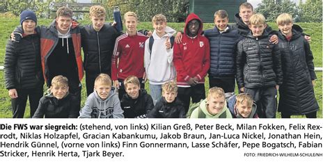 Fws Gewinnt Kreisentscheid Friedrich Wilhelm Schule