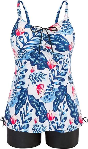 Hanna Nikole Swimsuits For Older Women Two Piece Tummy Control Modest