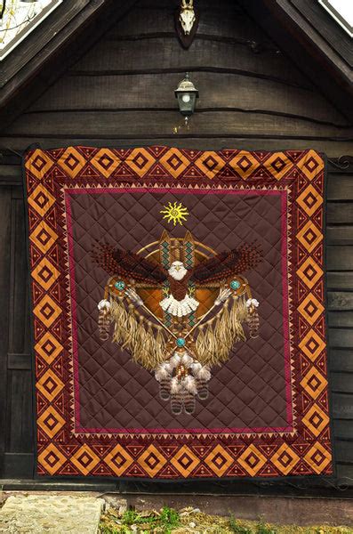 Eagle Sun Symbols Native American Premium Quilt – 49native.com