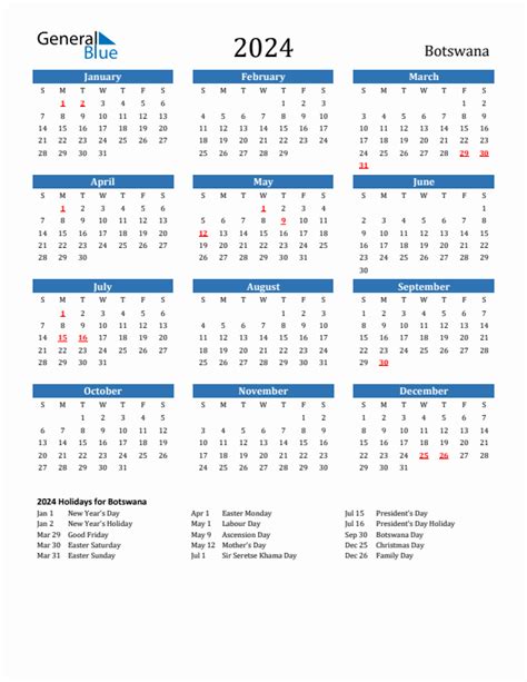 Botswana Public Holidays 2024 Pdf Corri Doralin