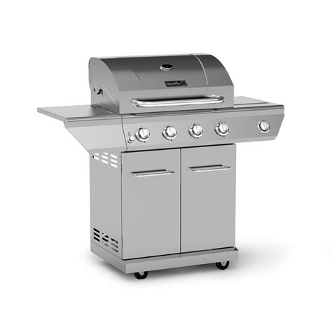 Nexgrill 4 - Burner Freestanding Propane Gas Grill with Side Burner and
