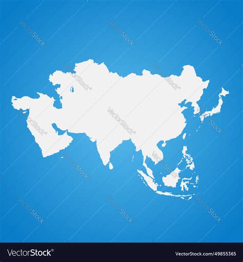 Political detailed map of the continent asia Vector Image