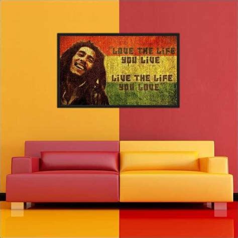 Quadro Bandas Reggae Bob Marley Om Moldura TT01 MadeiraMadeira