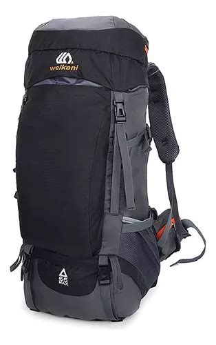 Mochila Viagem Camping Trilha Trekking Montanhismo L Cor Preto