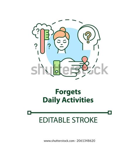 Forgets Daily Activities Concept Icon Inattentive Stock Vector Royalty