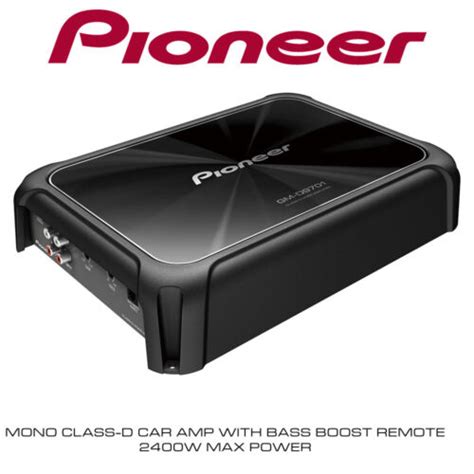 PIONEER GM D9701 Mono 2400W Class D Car With Bass Boost Remote