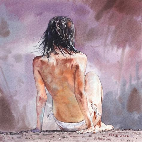 Watercolor Nude Etsy
