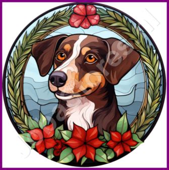 Diamond Painting Glas In Lood Kerst Hond Shop Nu Jobastores