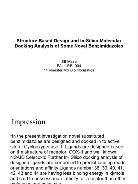 Pdf Structure Based Design And In Silico Moleculardocking Analysis Of