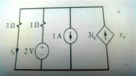 Solved Determine The Voltage Vx And The Current Ix In This Circuit