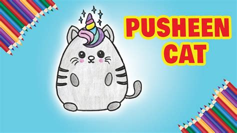 Cute Pusheen Unicorn Cat Drawing Step By Step | Shweta's Pencil | Cat ...