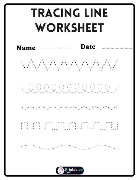 Tracing Line Worksheet