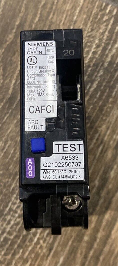 Siemens Qa Afcn A P Combination Type Afci Plug On Neutral Circuit