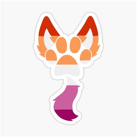 Lesbian Furry Pride Design Sticker For Sale By Deathlycutie16 Redbubble