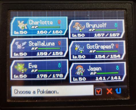 White 2 Challenge Mode Nuzlocke Team 6 Badges In R PokemonBlackandWhite