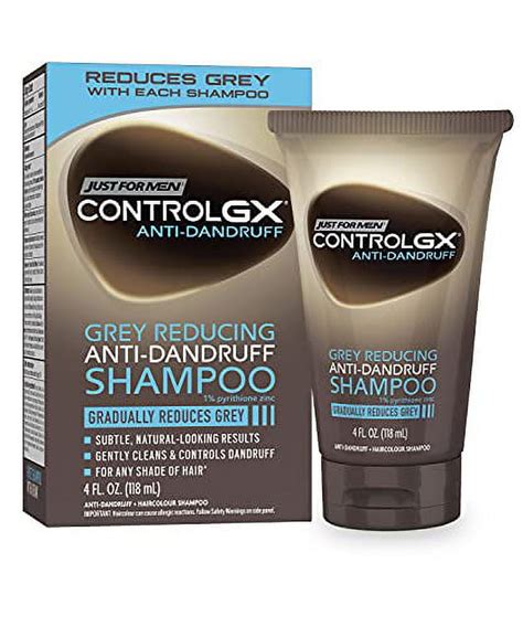 Just For Men Control Gx Grey Reducing Anti Dandruff Shampoo Gradually Colors Hair Gently