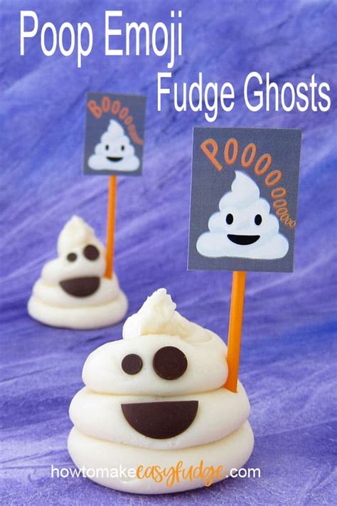 poop emoji fudge ghosts – How to make easy fudge!