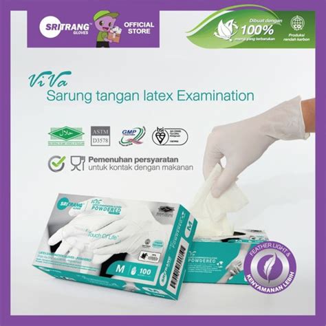 Jual Sritrang Latex Glove Powder Sarung Tangan Latex Sri Trang