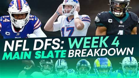 Nfl Dfs Week 4 Full Slate Deep Dive Bets Values Stacks And Core