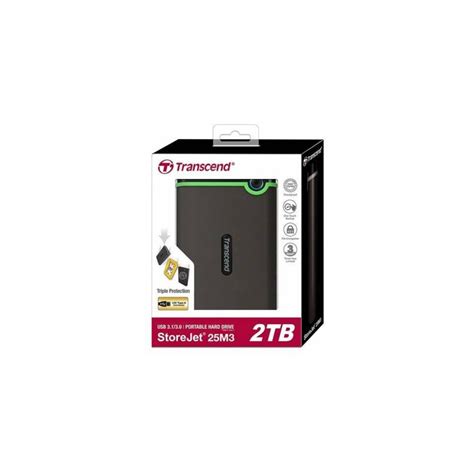 Transcend TS2TSJ25M3S StoreJet 25M3 Series Iron Grey 2TB 2.5" External ...
