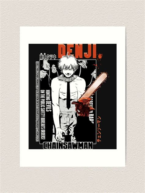 Chainsaw Man T Shirtdenji Chainsaw Man Art Print For Sale By