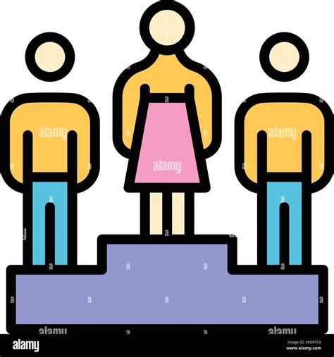 Gender Gap Icon Outline Vector Woman Discrimination Business