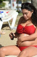 Pregnant CASEY BATCHELOR In Bikini On Vacation In Lanzarote 01 04 2018