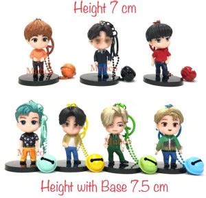 Mubco BTS Tiny Tan 7 Characters Figures Mini Model Cake Toppers Statue