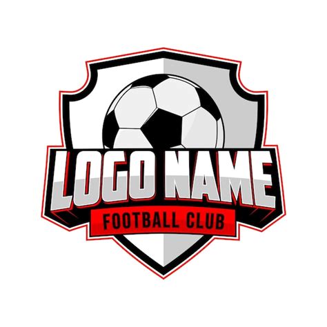 Logotipo de fútbol o insignia de signo de club de fútbol Vector Premium