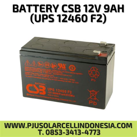 BATTERY UPS VRLA CSB UPS 12460 6 F2 12V 9AH PJU Solar Cell Indonesia