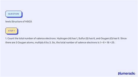 SOLVED: lewis Structure of HSO3