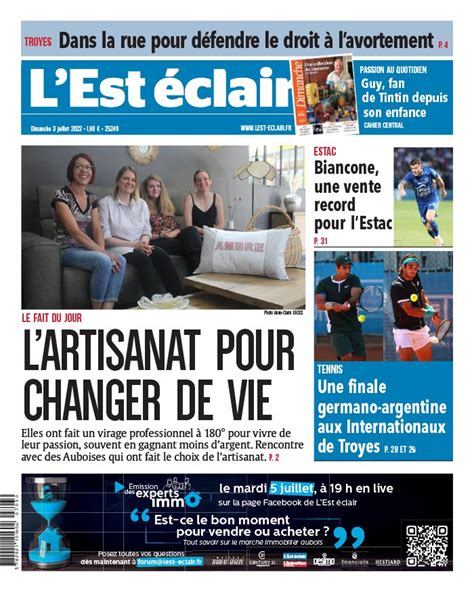 Lisez L Est éclair du 03 juillet 2022 sur ePresse fr