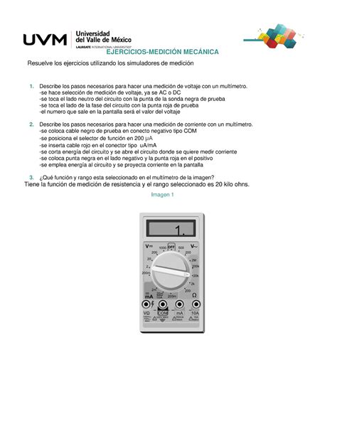 Metrologia Actividad Ejercicios Medici N Mec Nica Resuelve