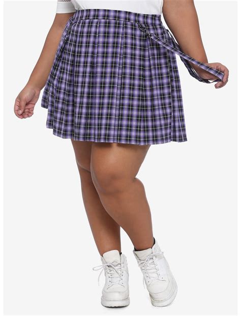 Purple Plaid Suspender Skirt Plus Size Hot Topic