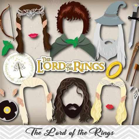 The Lord of The Rings Photo Booth Props, Printable The Hobbit Party ...