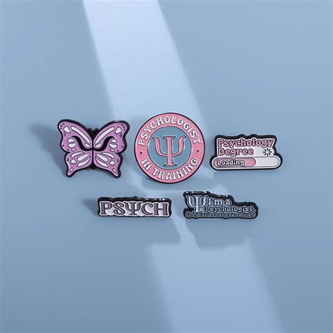 Psychological Psi Symbol Brooches Pins Alphabet Medical Brooch Pins