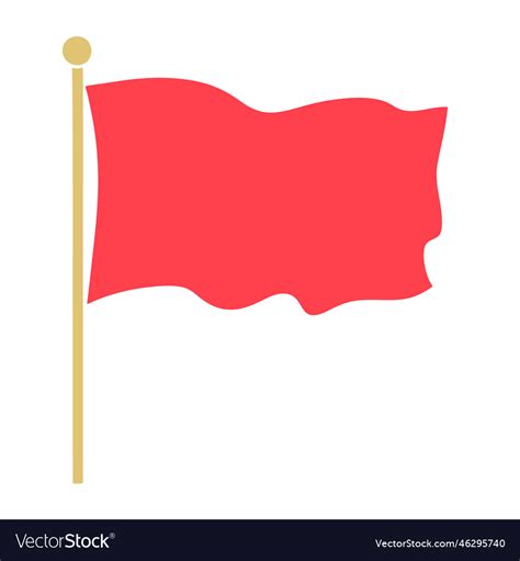 Red flag Royalty Free Vector Image - VectorStock