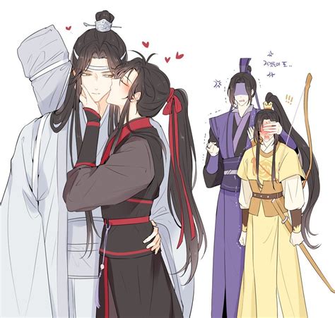 Anime Mo Dao Zu Shi Wei Wuxian Wig Jiang Cheng Lan Wangji Costume And