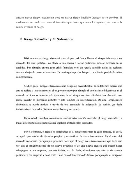 SOLUTION Informe Sobre El Riesgo Y Rendimiento Modelo De Asignaci N De