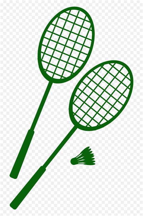 Badminton Rackets And Shuttlecock Silhouette Free Vector All Sports