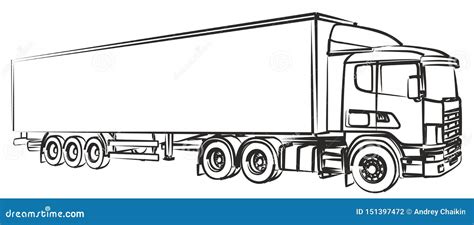 Long Truck Vector Illustration | CartoonDealer.com #3844377