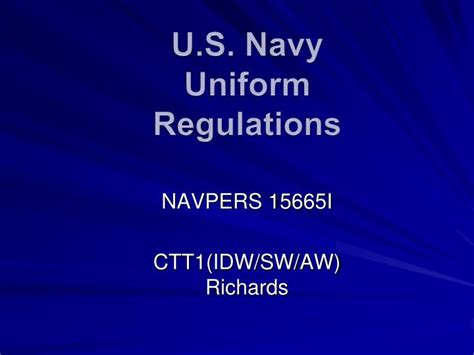 PPT - U.S. Navy Uniform Regulations PowerPoint Presentation, free download - ID:5613440