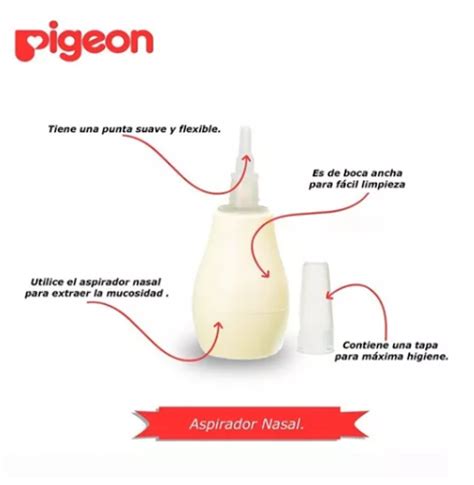 Aspirador Nasal Saca Mocos Con Deposito Pigeon Luzgomed