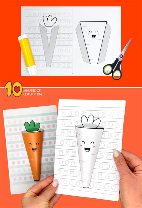 3D Easter Carrot Craft – 10 Minutes of Quality Time