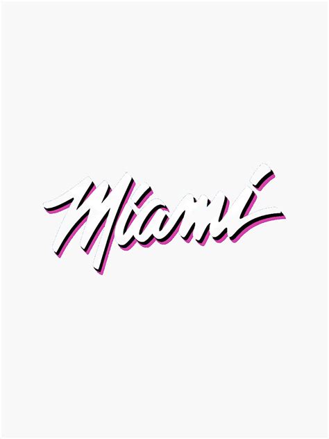 Miami Heat Vice Logo Sticker By Anaarias Redbubble